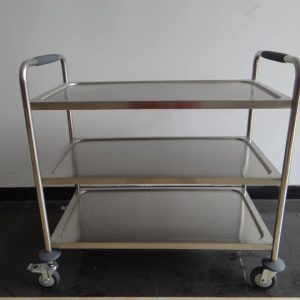 Stainless steel hospital trolley