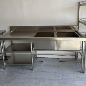 Double sinks stainless steel