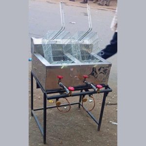 Gas double deep fryer